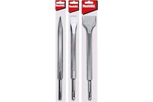 Makita 3 Piece - SDS-Plus Chisel & Bull Point Bit Set for SDS+ Rotary Hammers - Aggressive Demolition for Concrete & Tile - C