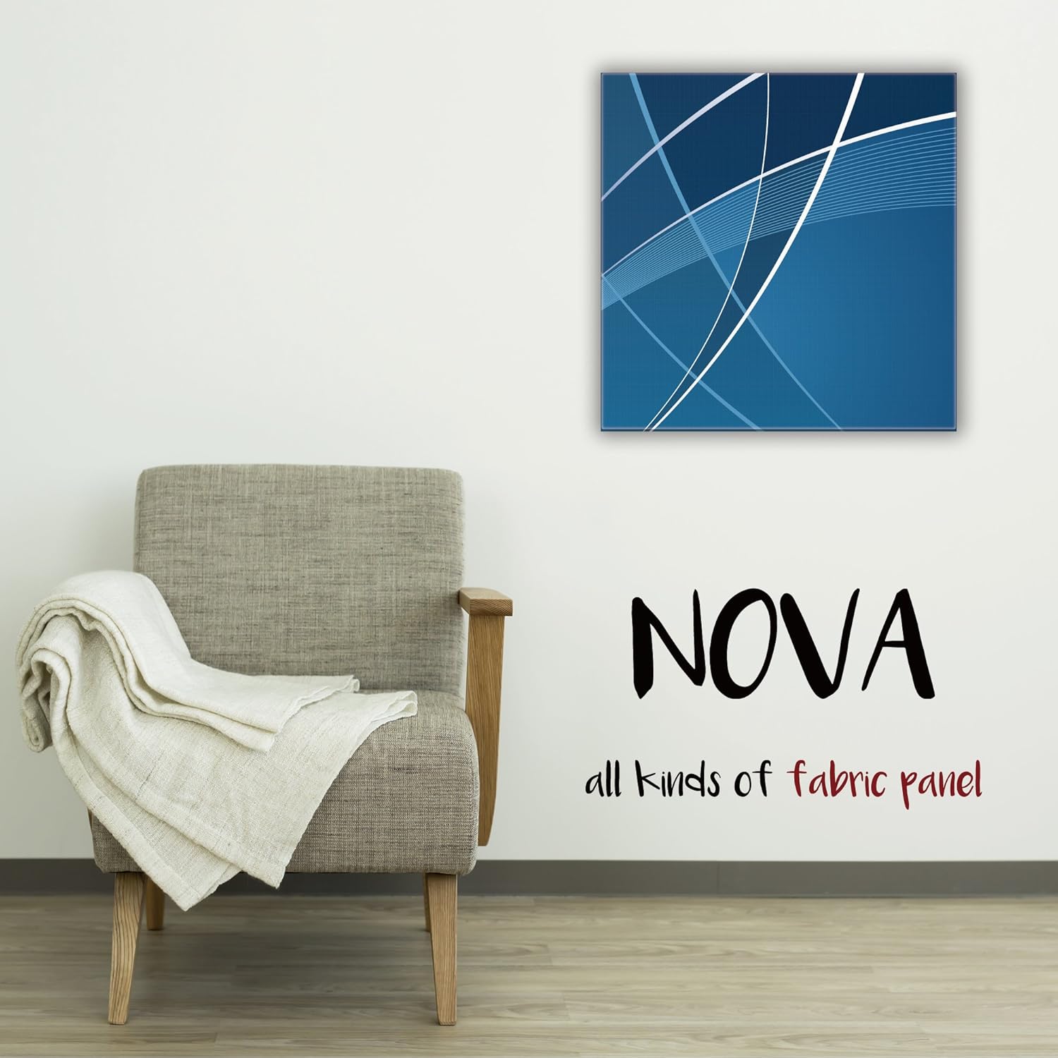 ファブリックパネル Nova 海 ブルー Sea 青い 青色 深海 水 ウォーター 空 雲 フレーム 人気 壁掛け Diy インテリア オシャレ 木製 布 生地 プリント ウォール デコ B01my4zryi Mサイズ 45cm 45cm Color7 Color7 Mサイズ 45cm 45cm