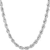 LIFETIME JEWELRY 6mm Rope Chain Necklace for Women and Men 24k Real Gold Plated