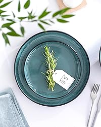 Stoneware dinner plates set 2 pcs – 10.2" petrol
