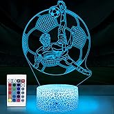 YAOMYLT Soccer Night Light for Kids Soccer Gifts 16 Colors Changing with Remote &Touch Control Boys Room Decor Football Lamp Table Light as Birthday Christmas Gifts for Boys Girls Sports Fans
