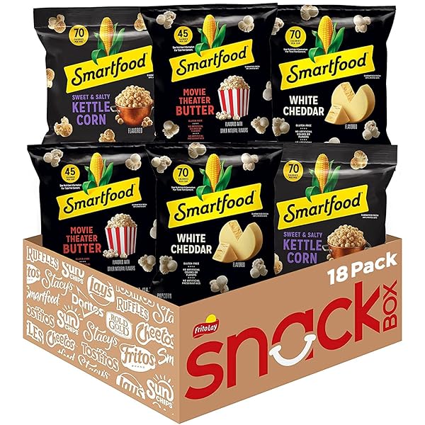SMARTFOOD POPCORN, VARIETY PACK, 0.5 OUNCE (PACK OF 18)