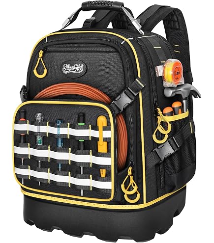 Tool Backpack, Heavy Duty Full Opening Tool Backpack for Men with