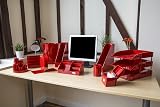 Osco Red Hi-Gloss Index Box with A-Z Dividers and 100 Cards view 6