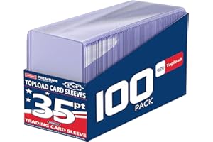 JohnBee Card Sleeves - 3"x4" Hard Plastic Top Loaders for Cards - Trading Card Sleeve & Baseball Card Holder - Premium Topload Ablum Photocard Holder for Sports, Game & Kpop Cards (Only 100 Hard)