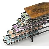 HFHOME Coffee Pod Holder For Counter, Pod Holder for Saving Space, 5-tier Metal Coffee Capsule Storage Drawer, 70 Capacity Po