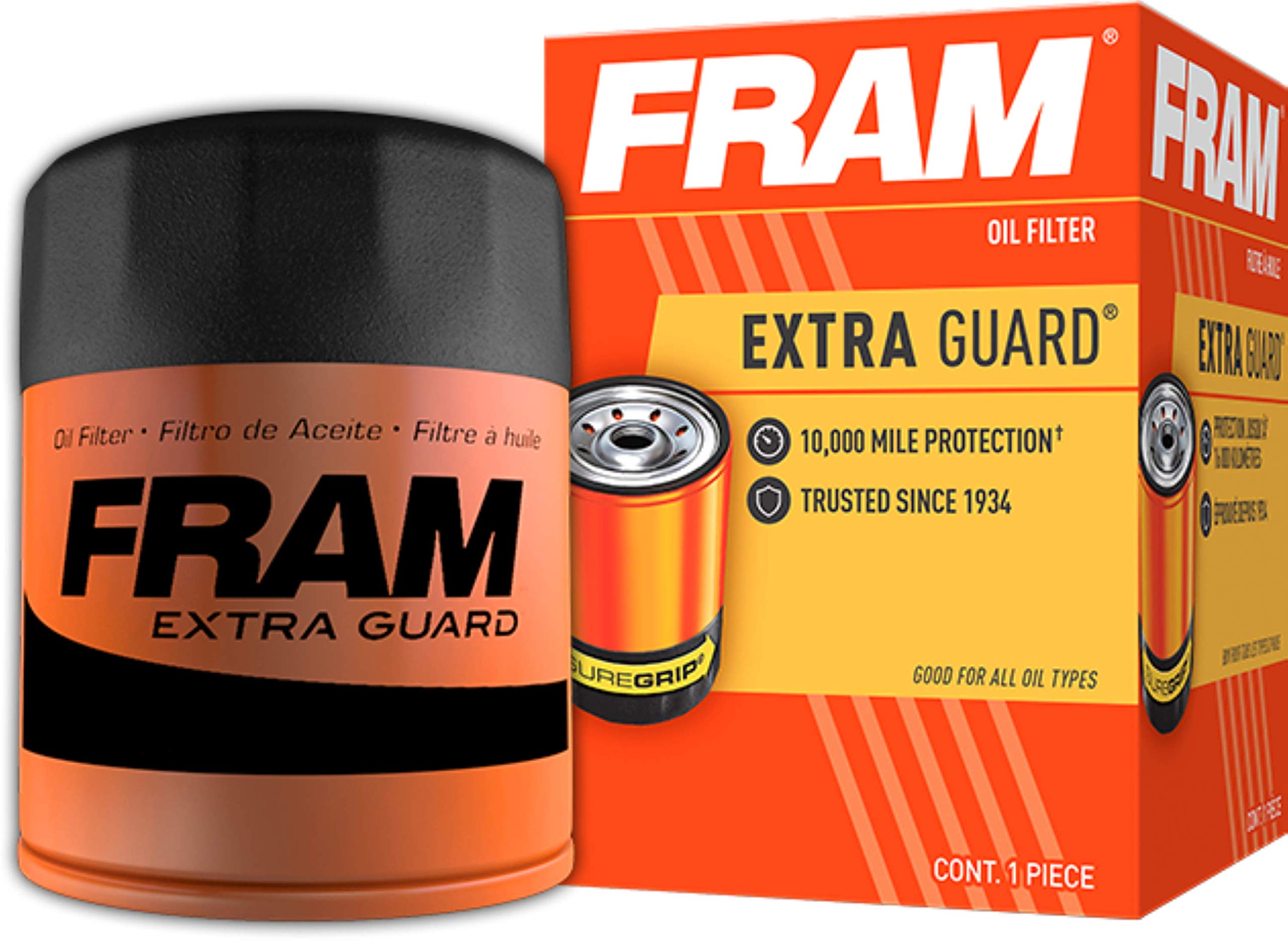 Photo 1 of FRAM Extra Guard PH3980 10K Mile Change Automotive Replacement Interval Spin-On Engine Oil Filter for Select Vehicle Model Years, Vehicle Engine Protection Oil Filter for Everyday Drivers