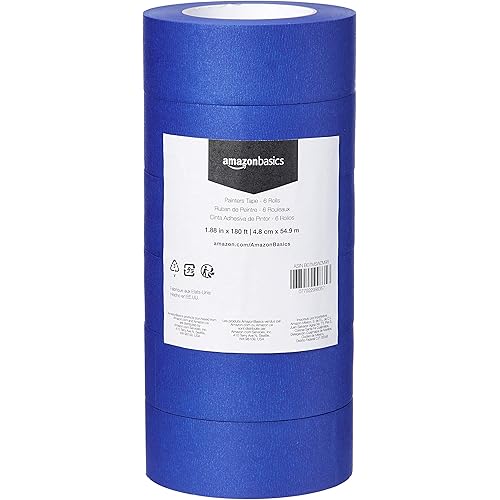 Amazon Basics Painters Tape, 1.88" x 180', 6 Rolls