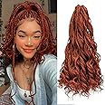 Goddess Curly Box Braids Crochet Braids Hair 3S Wavy Box Braided hair Extension Synthetic Fiber Braiding Hair (350, 18inch)