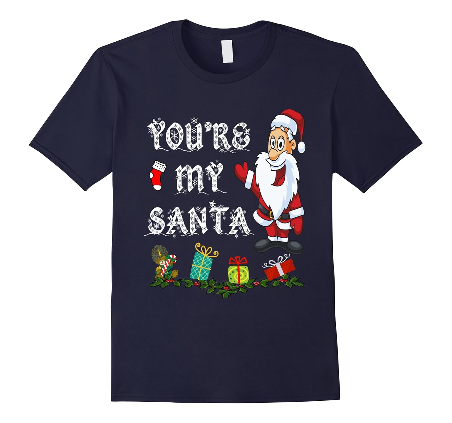 Matching His and Hers Christmas Funny Santa and Elf Shirts-ANZ