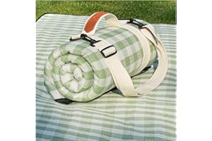 RYCHIC Waterproof Picnic Blanket Beach Outdoor Camping Mat Extra Large Foldable Cute Big Travel Essential Accessories Gift Park Patio Lawn Garden Grass Ground Play Music Festival Concert Must Have