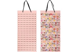 JUXYES Shoe Charms Organizer Wall Hanging Charm Collection Holder with 216 Holes, Portable Decorative Croc Shoe Charms Display Hanging Decoration Croc Charm Collection Storage Organizer