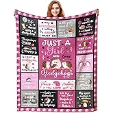 Sletop Hedgehog Blanket Gifts for Women Stuff Cute Animal Hedgehogs Throw Blankets Plush Hedgehogs Gifts for Hedgehog Lovers Girls Kids Adults Bedroom Sofa Couch Christmas Decor 50"x40"
