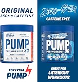 Applied Nutrition Pump Zero Pre Workout Zero Stim 375g ICY Blue Raz view 7