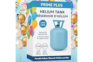 AIREZ-Disposable Helium Tank – 15 cu ft - Fills Up to 50 Balloons - Portable, Lightweight, Easy-to-Use Balloon Helium Kit for