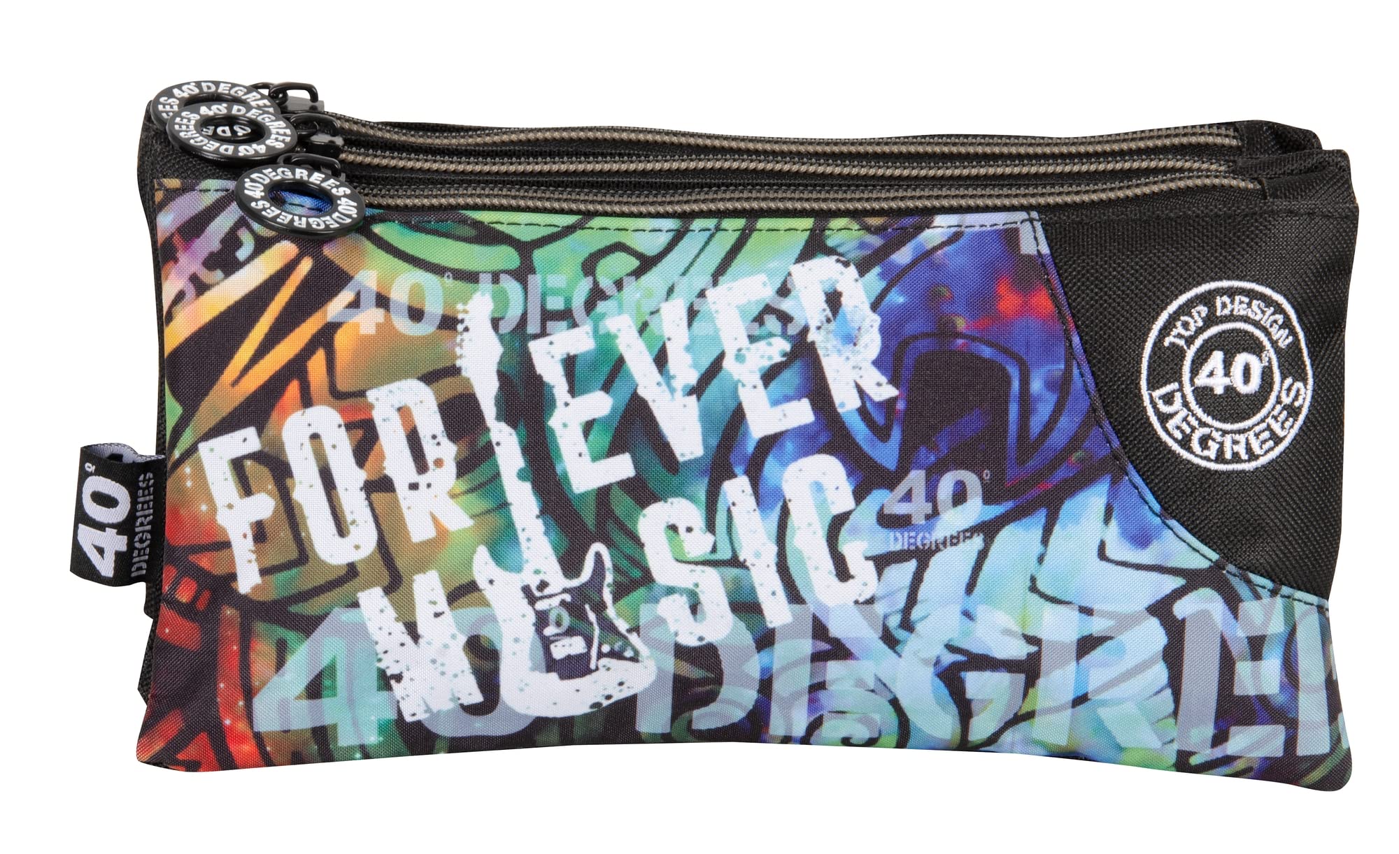 40º Grados PERONA Bags, Black/Green/Blue, pencil case