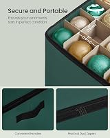 SONGMICS Christmas Decoration Storage Box 64 Slots 7.6 cm Green RFB036C01 view 7