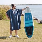 Hiturbo Changing Robe Towel Poncho with Hood Navy One Size view 4