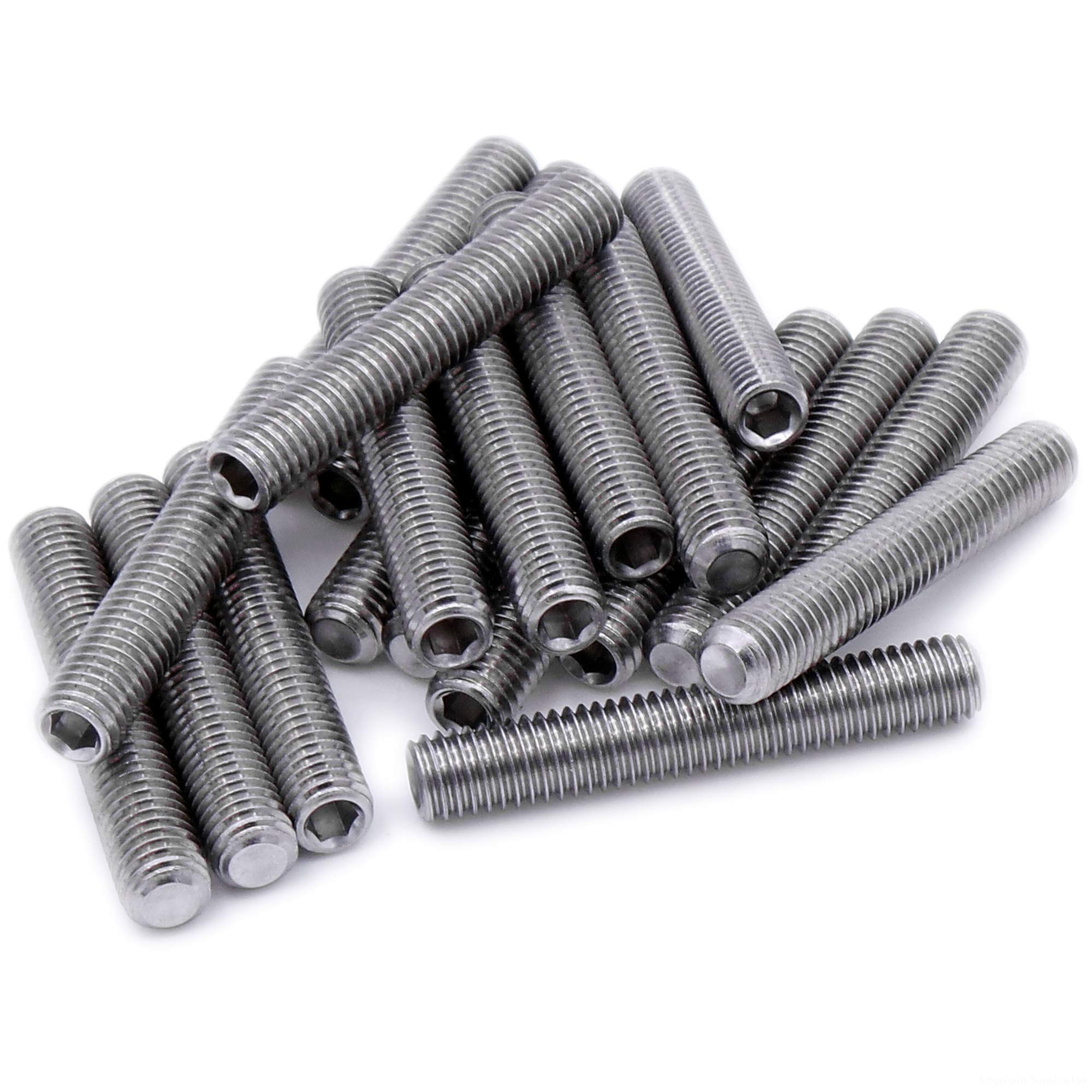 M8 (8mm x 14mm) Hex Socket Grub Screw (Cup Point) - Stainless Steel (A2) (Pack of 20)