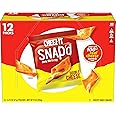 Cheez-It Snap'd Cheese Cracker Chips, Thin Crisps, Lunch Snacks, Double Cheese, 9oz Box (12 Pouches)