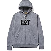 Caterpillar Men's Trademark Hoodies with Embroidered CAT Front Logo, S3 Cord Management System, and Pouch Pocket