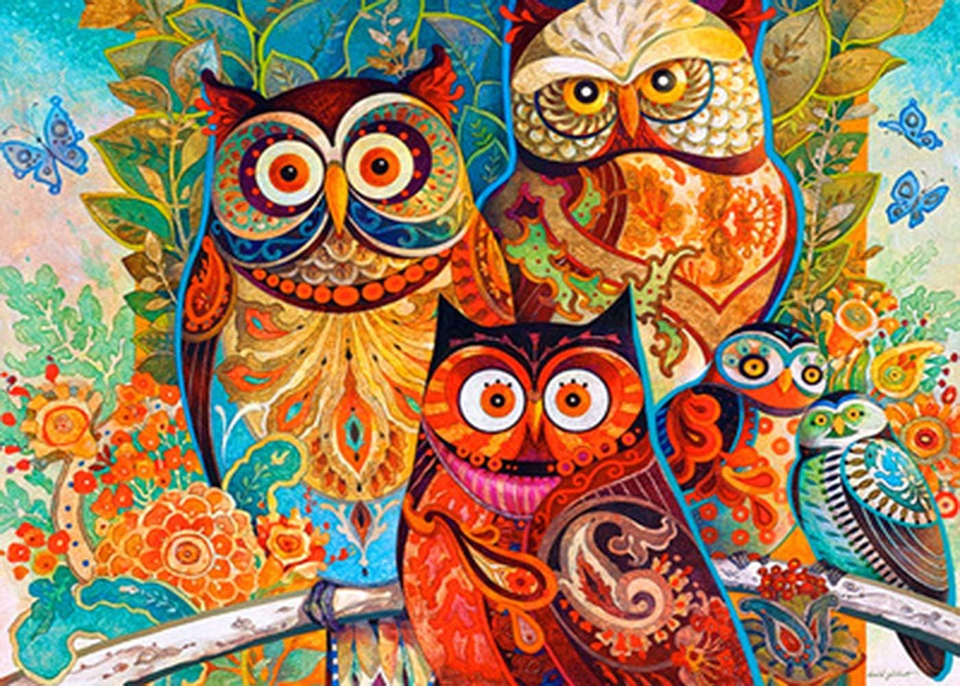 1000 Piece Puzzle for Adults, Fun Animals Puzzles Paper Painting Jigsaw Paintings Gifts Boring Toy at Home (Owl)