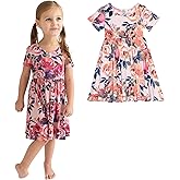 Posh Peanut Girls Dresses – Soft Toddler Twirl Dress Made with Viscose from Bamboo – Fall, Spring, Summer Dresses for Girls