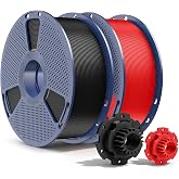SUNLU PETG Filament 1.75mm,2kg,Black+Red | 3D Printer Filament,Less Stringing,High Toughness,High Strength,Dimensional Accuracy +/- 0.02mm