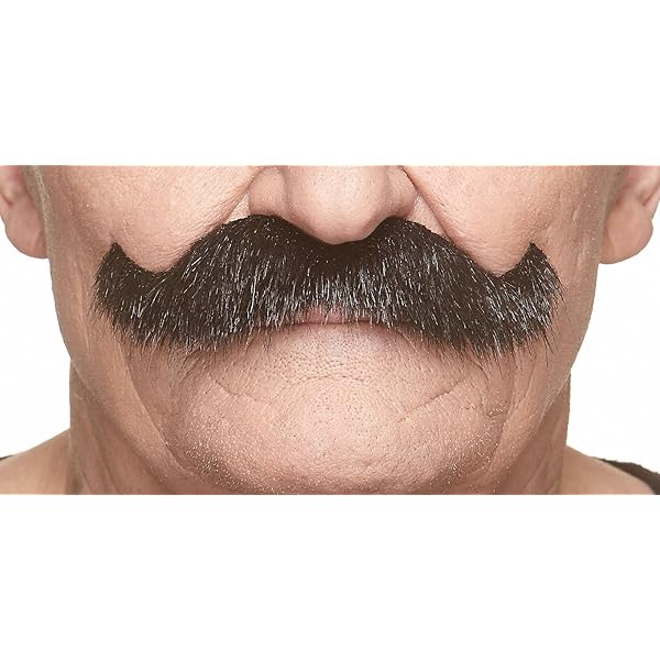 Fake Beard 4x1 Inch Light Human Hair With Invisible Mesh