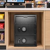 KAER 9.5 CuFt Drop Safe for Business, Double Door Money Drop Box with Deposit Slot, Heavy Duty Cash Drop Depository Safe with Digital Keypad, Fireproof Bag for Office Retail Hotel Gas Station Church