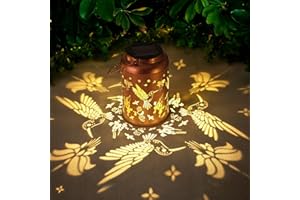 WACLSTDAY Hummingbird Solar Lanterns Outdoor Waterproof Hanging Solar Lights Metal Decor Lantern LED Light Christmas Decorative for Garden,Patio,Yard,Lawn,Backyard,Front,Porch as Holiday Gifts for Women Mom