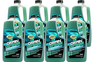 Zep Drain Defense Pipe Build Up Remover - 64 oz - (Pack of 8) CNLDC648 - Breaks down drain-clogging elements in sinks, garbag