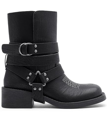 Amazon.com: Steve Madden Women's Brixton Motorcycle Boot, Black