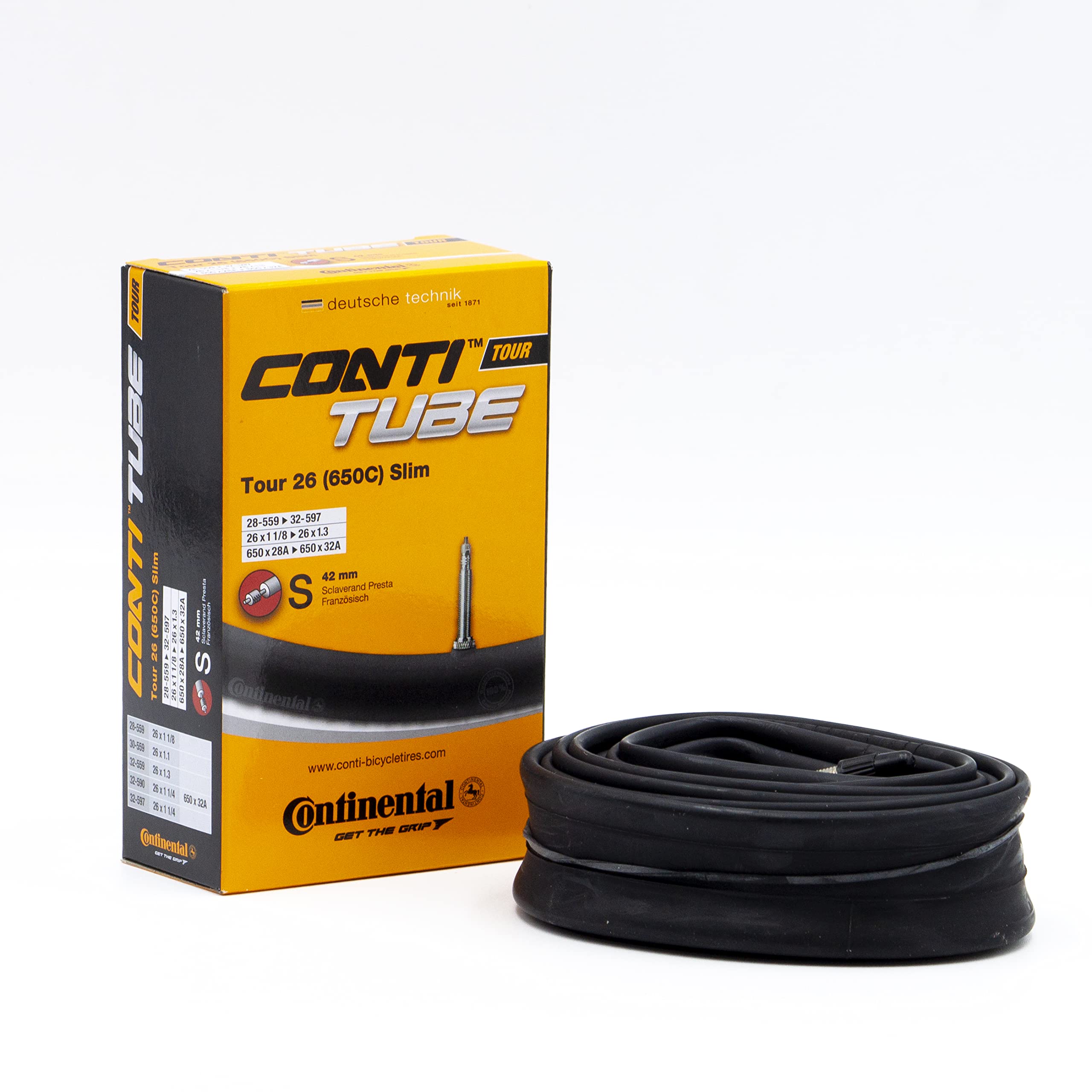 Continental Men's Tour 26 Slim Inner Tube, Other, 28/32-559/597