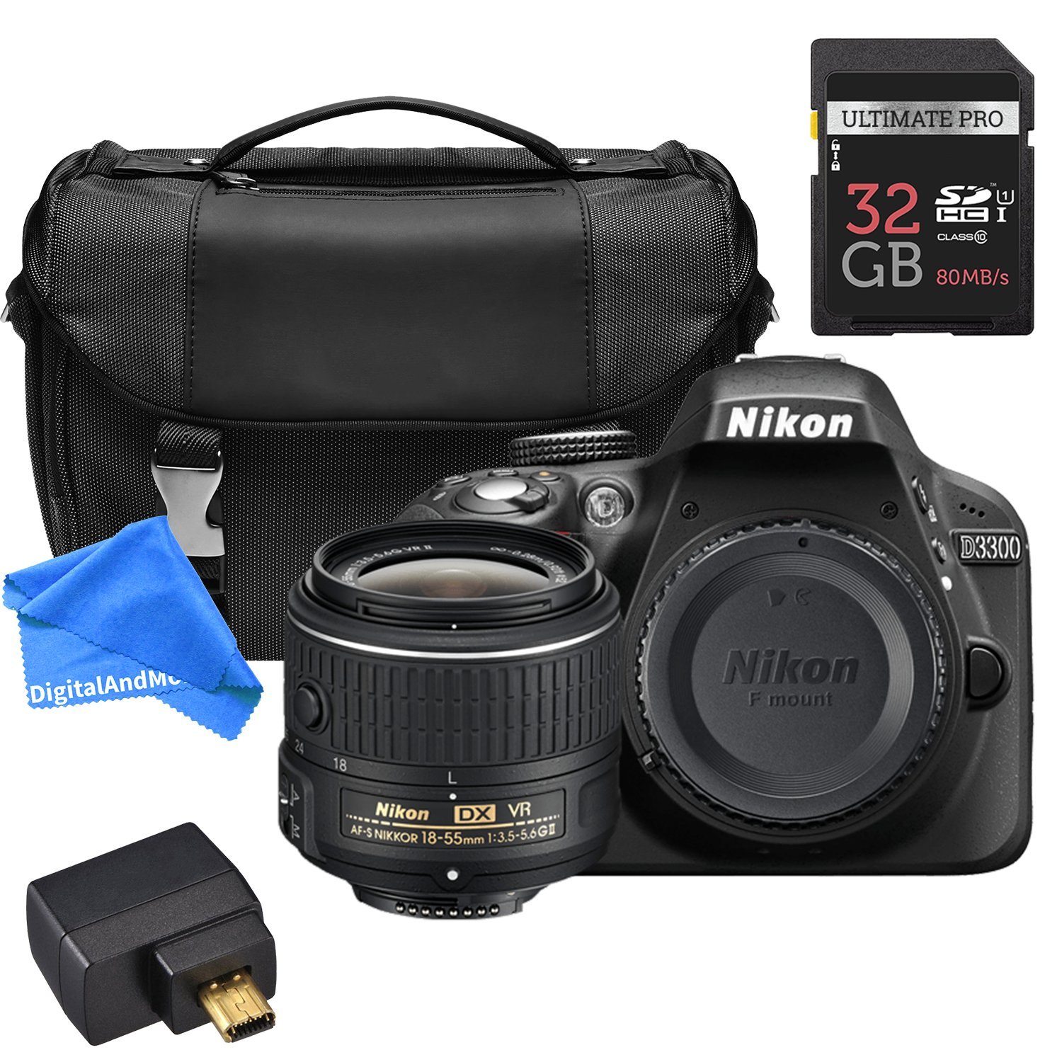 Nikon D3300 24.2 MP CMOS Digital SLR PRO BUNDLE, DX...