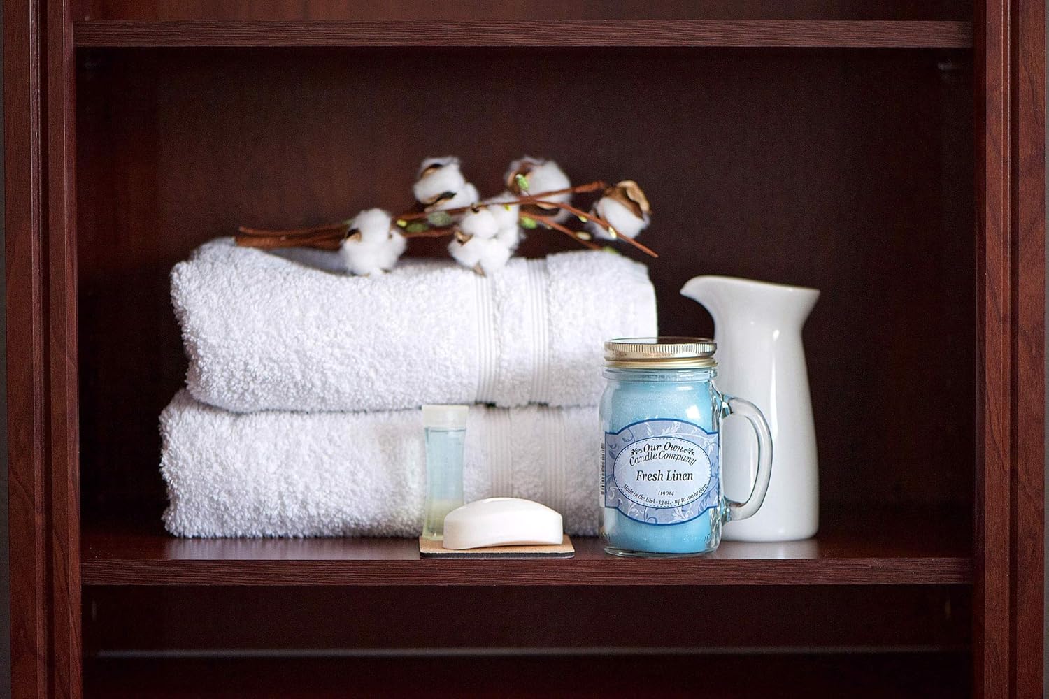 Our Own Candle Company 4 Pack Everyday Assortment Mini Mason Jar Candles - 3.5 Oz French Vanilla, 3.5 Oz Fresh Linen, 3.5 Oz Lemon Poundcake, 3.5 Oz Hot Apple Pie: Home & Kitchen