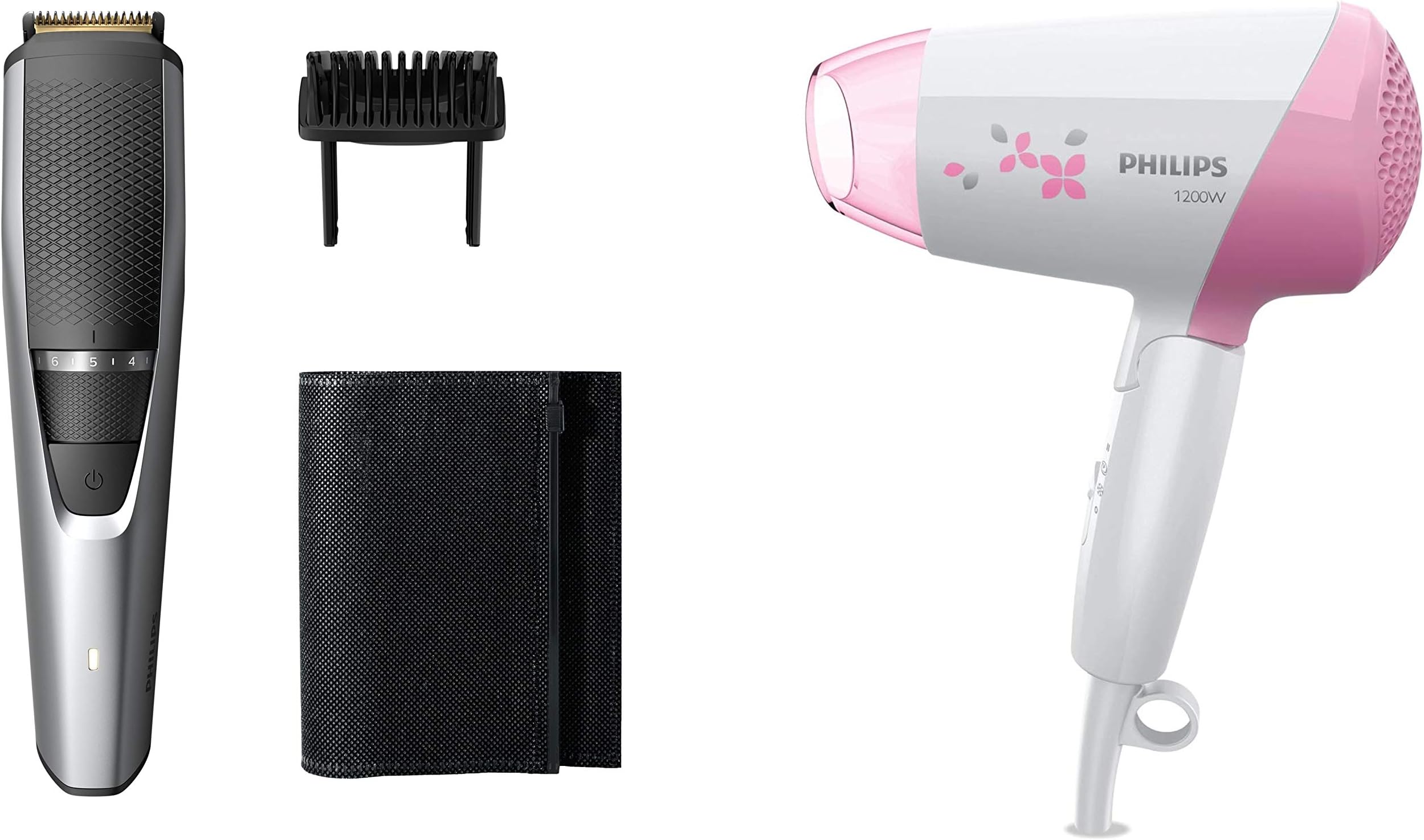 Philips Beard Trimmer (BT3221/15) & Dryer (HP8120/00) Combo