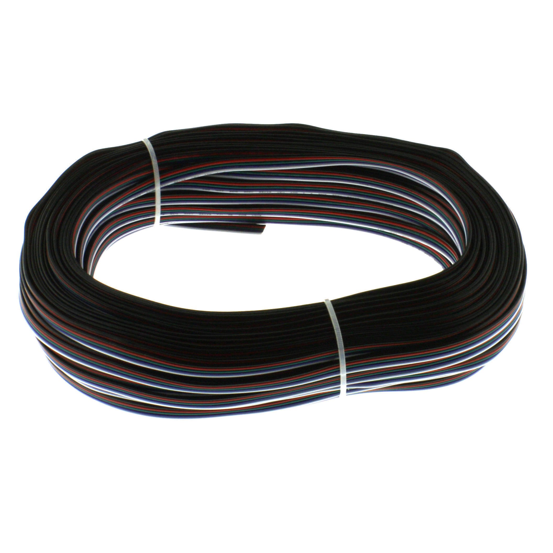 RGBW Extension Cable, Ribbon Cable for RGBW LED Strip SMD5050 from 5 to 50 Metres, 50 Metres