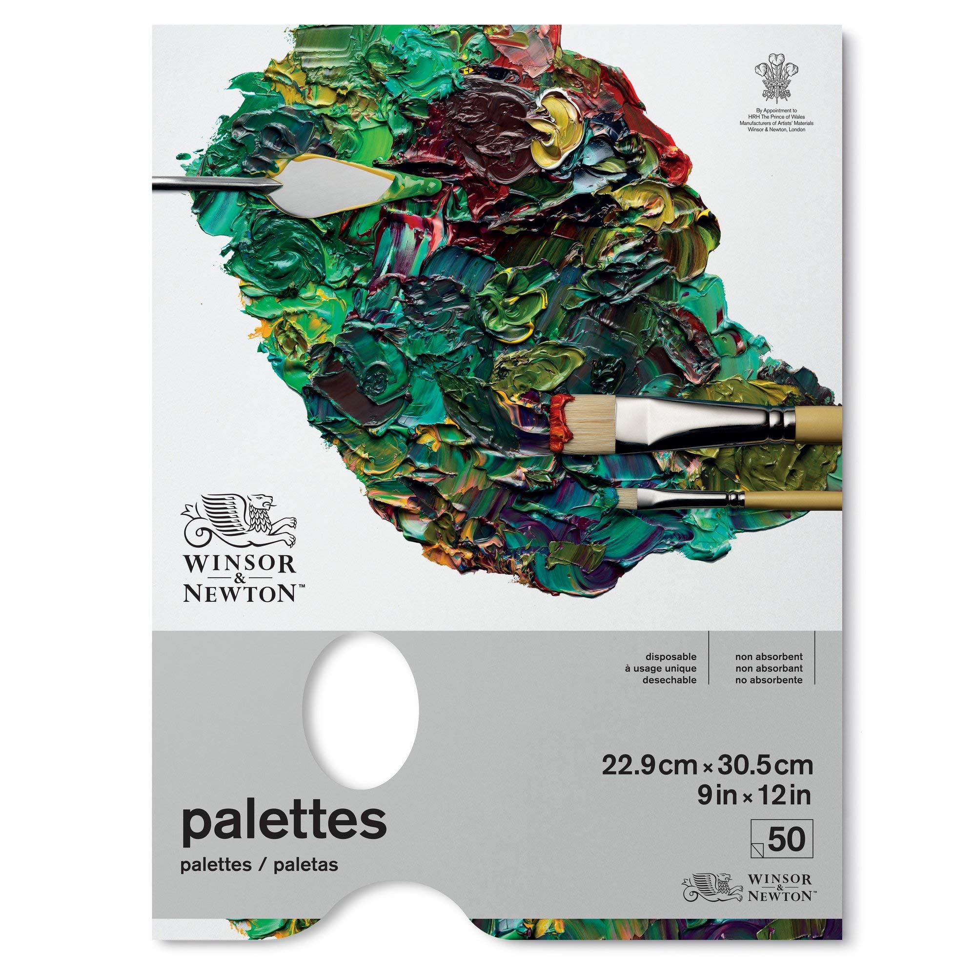 Winsor & Newton Tear-Off Palettes, 23cm x 31cm, 50 Sheets