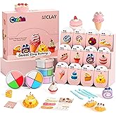 Cake Themed Air Dry Clay Kit for Kids - 12 Boxes Ultra Light Model Magic Clay, Soft DIY Modeling Clay with Sculpting Tools & 