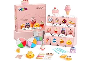 Kit d'argile séchée à l'air libre pour enfants – 12 boîtes d'argile magique ultra légère, argile à modeler douce avec outils 