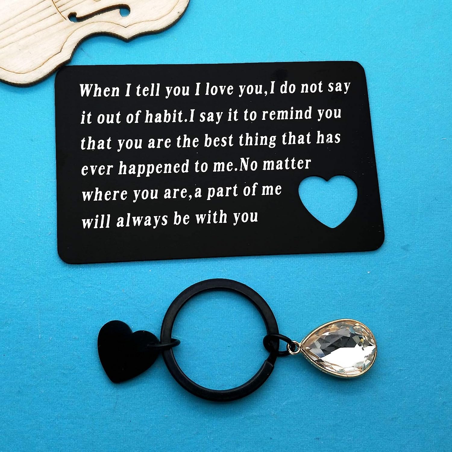 Anniversary Card Gifts for Boyfriend Husband Fiance Engraved Wallet Insert Card for Him Deployment Gifts Christmas Birthday Gifts Valentines Day Gifts for Him - Image 3