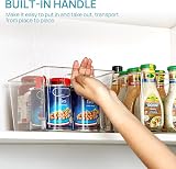 Vtopmart 6 Pack Clear Plastic Storage Boxes 11.2 x 7.5 x 6 in with Handles view 4