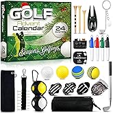Golf Advent Calendar 2025 Adult Men Teen Boys, 24 Day Countdown to Christmas Calendar with Golf Tee & Ball, Ball Marker, Divot Repair Tool Golf Gifts for Husband Boyfriend Dad
