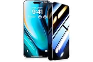 UltraGlass Ultra Top 9H+ Glass for iPhone 15 Pro Max Privacy Screen Protector [Invisible Privacy Armor] Screen Protector 15 Pro Max Tempered [Full Coverage & Longest Durable] 15 ProMax, 2 Pack