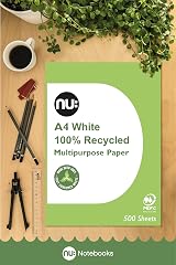 nu: A4 Recycled Multipurpose Paper White 500 Sheets Smooth Surface view 5