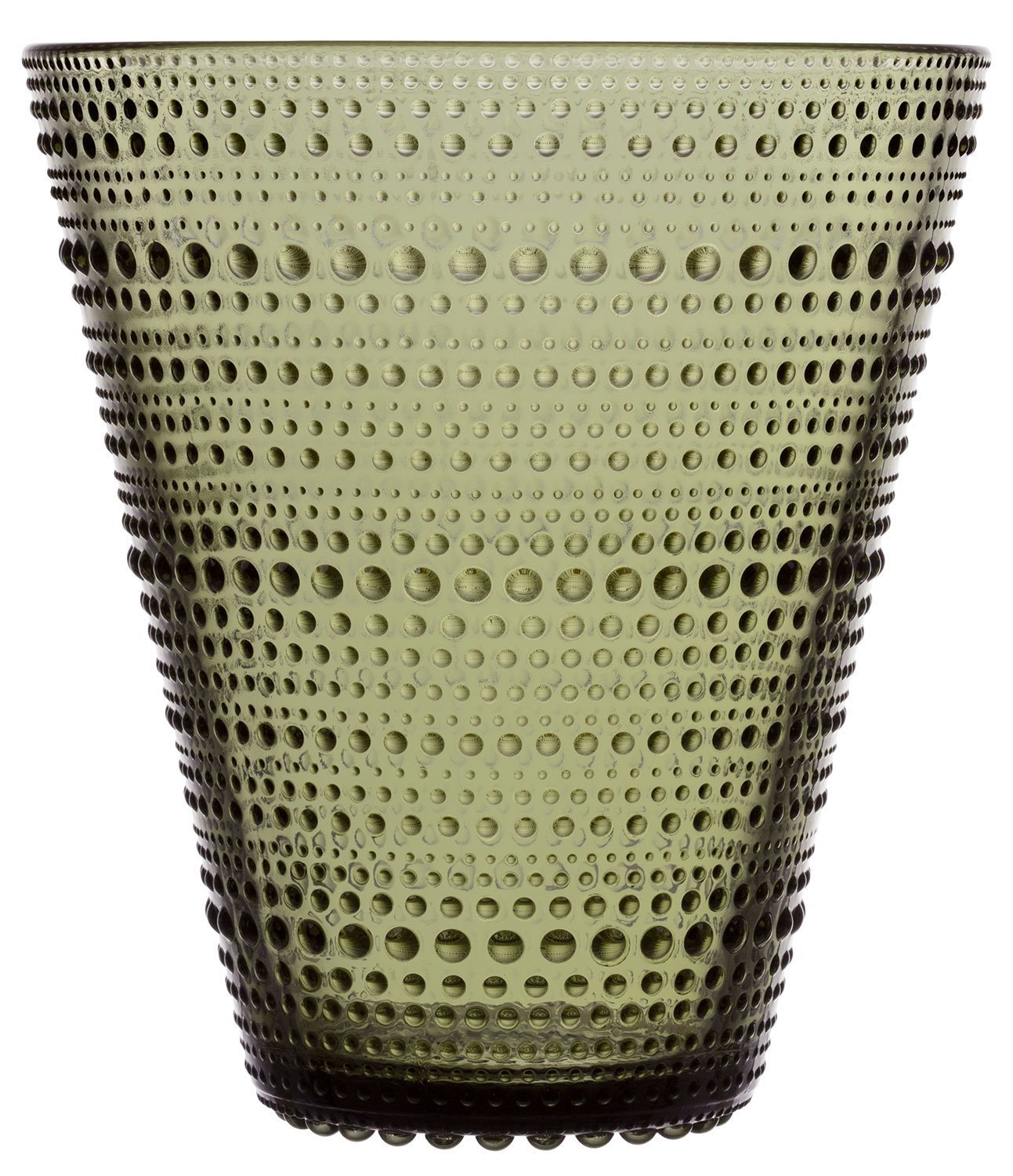 Iittala Kastehelmi Decorative Glass Vase, Moss Green, 15.4 cm