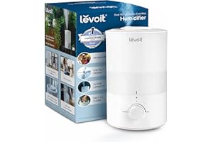 LEVOIT Humidifiers for Bedroom Large Room, 3L Cool Mist Top Fill Oil Diffuser for Baby Nursery and Plants, 360° Nozzle, Quiet