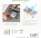 Catit Large Hooded Grey Litter Box with Airsift Filter System view 6