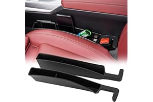 JESTOP 2Pcs Car Seat Gap Filler, Car Gap Filler Organizer, Car Seat Gap Storage Box Between Seat and Console, Car Accessories, Car Essentials, Fit Most Cars, Black